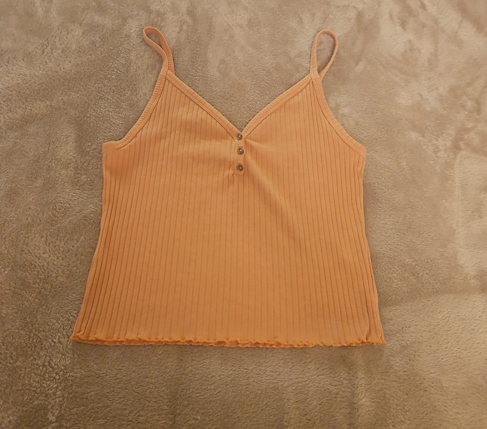 American Eagle Outfitters Peach Ribbed Camisole